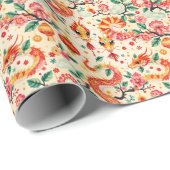 Serpent Dreams Chiness neues Jahr Geschenkpapier (Rolleneckpunkt)