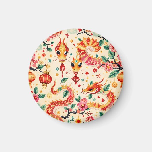 Serpent Dreams Chiness neues Jahr Magnet (Vorne)