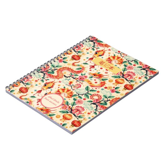 Serpent Dreams Chiness neues Jahr Notizblock (Linke Seite)