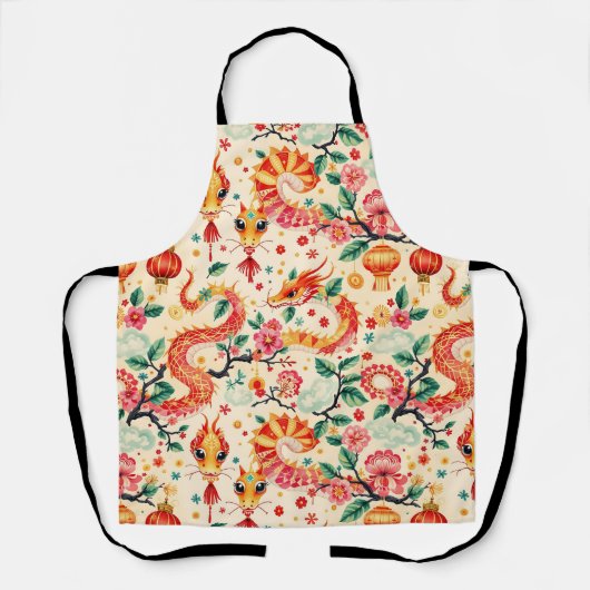 Serpent Dreams Chiness neues Jahr Schürze (Vorderseite)