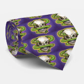 Serpent Evil Skull Krawatte (Gerollt)