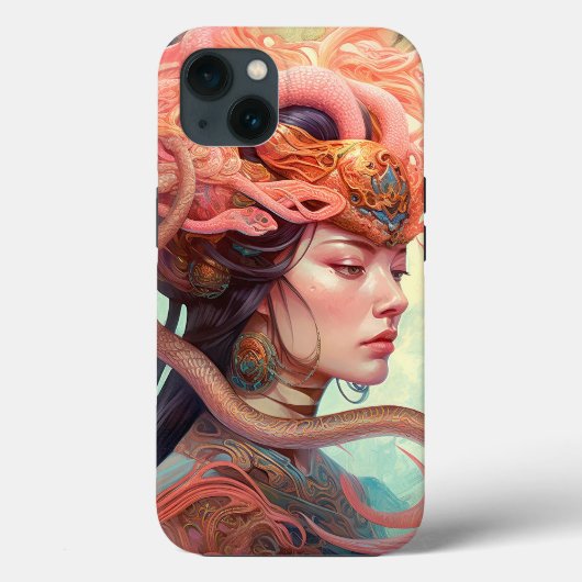 Serpent Hair Lady Fantasy Art Case-Mate iPhone Hülle (Rückseite)