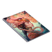 Serpent Hair Lady Fantasy Art Notizblock (Rechte Seite)