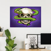Serpent in Skull Poster (Heimbüro)