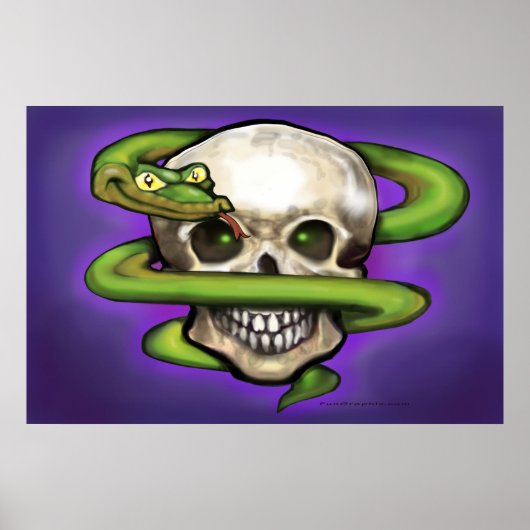 Serpent in Skull Poster (Vorne)