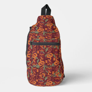 Serpent Luxe Muster - Der weiße Lotus Crossbody Bag