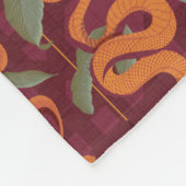 Serpent Luxe Muster - Der weiße Lotus Fleecedecke (Ecke)