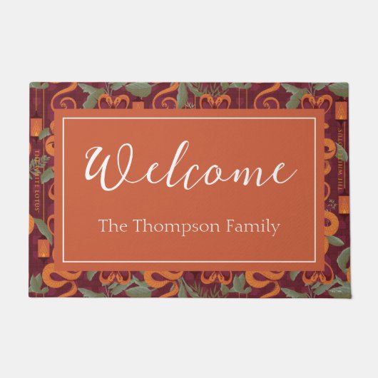 Serpent Luxe Muster - Der weiße Lotus Fußmatte (Vorderseite)