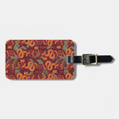 Serpent Luxe Muster - Der weiße Lotus Gepäckanhänger (Vorderseite horizontal)