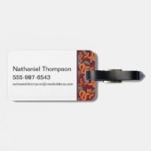 Serpent Luxe Muster - Der weiße Lotus Gepäckanhänger (Rückseite horizontal)