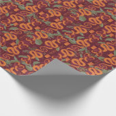 Serpent Luxe Muster - Der weiße Lotus Geschenkpapier (Ecke)