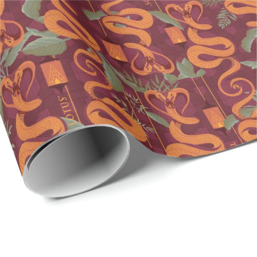 Serpent Luxe Muster - Der weiße Lotus Geschenkpapier (Rolleneckpunkt)