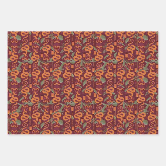 Serpent Luxe Muster - Der weiße Lotus Geschenkpapier Set (Vorderseite)