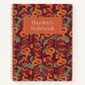 Serpent Luxe Muster - Der weiße Lotus Notizblock (Vorderseite)