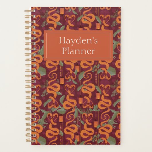 Serpent Luxe Muster - Der weiße Lotus Planer (Vorderseite)