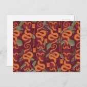 Serpent Luxe Muster - Der weiße Lotus Postkarte (Vorne/Hinten)