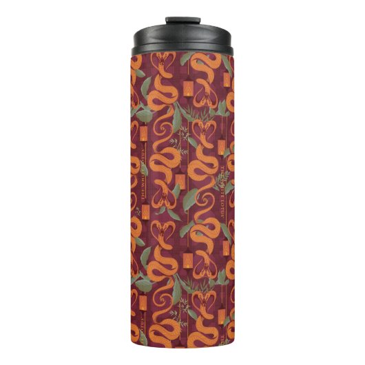 Serpent Luxe Muster - Der weiße Lotus Thermosbecher (Vorderseite)