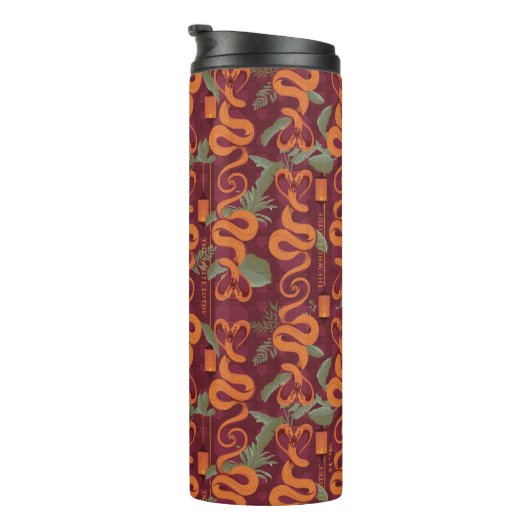 Serpent Luxe Muster - Der weiße Lotus Thermosbecher (Nach rechts gedreht)