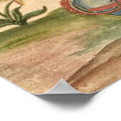 Serpent on Cross Orb From Clavis Artis Manuscript Poster (Ecke)