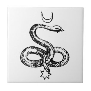 Serpent - Pagan-Symbole Fliese