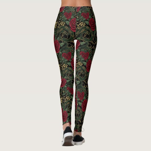 Serpent Rose Print Leggings (Rückseite)