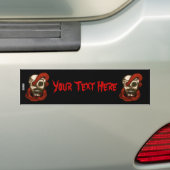 Serpent & Skull (rot) Autoaufkleber (Auf Auto)