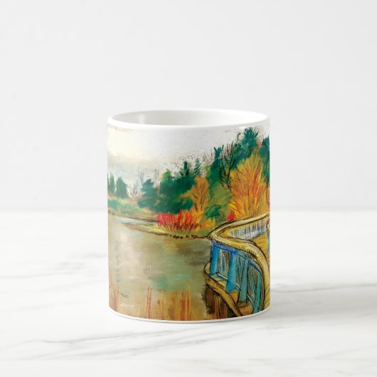 Serpentine Bridge im Chicago Botanic Garden Kaffeetasse (Mittel)