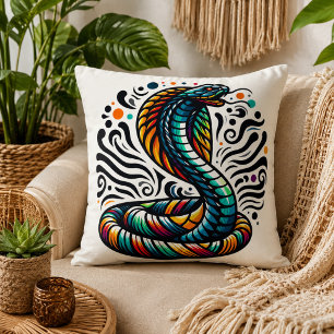 Serpentine Comfort: Kobra-förmiges Kissen für Exot