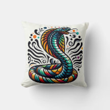 Serpentine Comfort: Kobra-förmiges Kissen für Exot