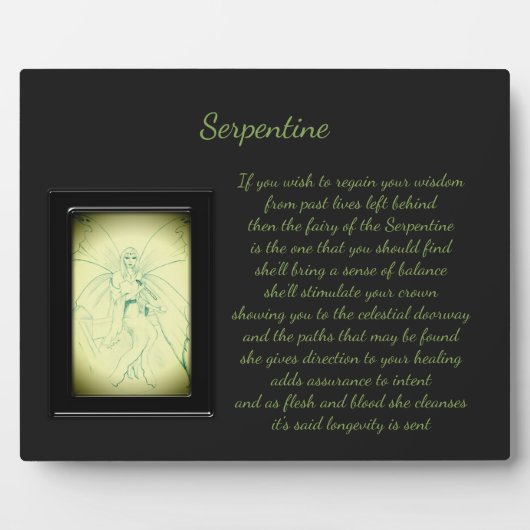 Serpentine Crystal Fairy Fotoplatte (Vorderseite)