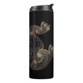 Serpentine-Fraktal-Katze Thermosbecher (Nach links gedreht)