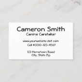 Serpentine, grüne Leine und Herzkette Visitenkarte (Rückseite)