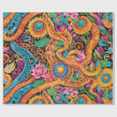 Serpentine Mayan Mexican Sun Dance Geschenkpapier (Flach)