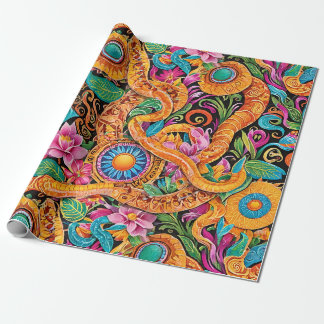 Serpentine Mayan Mexican Sun Dance Geschenkpapier