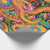 Serpentine Mayan Mexican Sun Dance Geschenkpapier (Ecke)