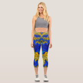Serpentine Sapphire Blue Avatar Hiphugger Leggings (Vorderseite)