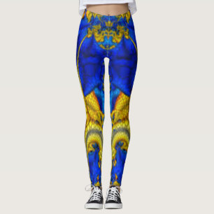 Serpentine Sapphire Blue Avatar Leggings