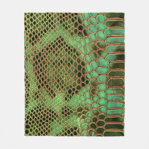 Serpentine Style: Exotic Skin Background Fleecedecke