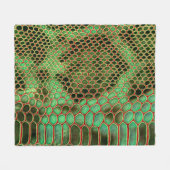 Serpentine Style: Exotic Skin Background Fleecedecke (Vorderseite (Horizontal))