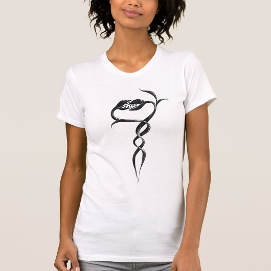 Serpents Küssen oder beißen gotische Liebe T-Shirt (Vorderseite)