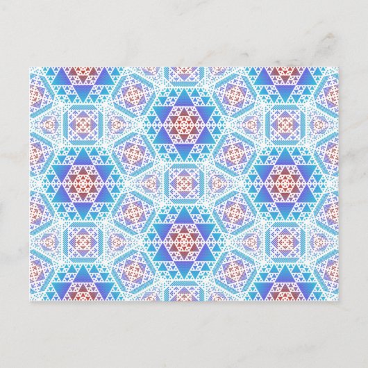 Serpienski Clockwork Las any Color Postcard Postkarte (Vorderseite)