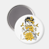 Serpiente amarilla con geisha magnet (Vorderseite/Rückseite)