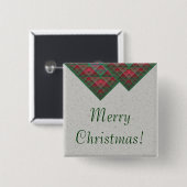 Serpinskis Quadrate steppten WeihnachtsFraktal Button (Vorne & Hinten)