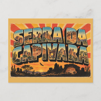 Serra da Capivara PI Felsbilder Schluchten Klippen Postkarte