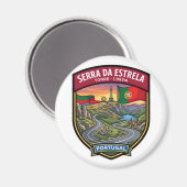 Serra da Estrela Bergfahrt Magnet (Vorderseite/Rückseite)
