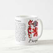 Serrano Familien-Wappen Tasse (VorderseiteRechts)