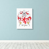 Serrano Familienwappen Leinwanddruck (Insitu (Holzboden))