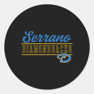 Serrano High School Diamondbacks C4 Runder Aufkleber