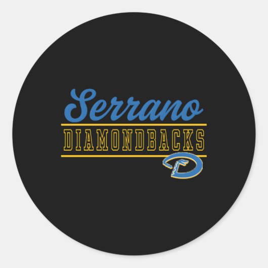 Serrano High School Diamondbacks C4 Runder Aufkleber (Vorderseite)