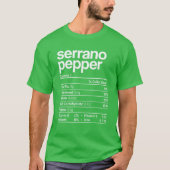Serrano Pepper Nutrition Fact Funny Thanksgiving C T-Shirt (Vorderseite)